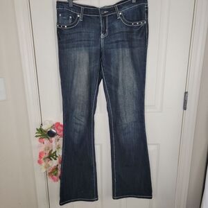 Earl Jeans bling flap pocket western bootcut denim jeans size 11